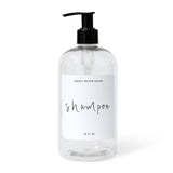 Clear Plastic Shampoo Dispenser 16oz - White Label From Sweet Water Decor