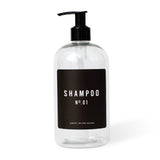 Clear 16oz Plastic Bath + Shower Dispenser Set of 2 - Black Label From Sweet Water Decor