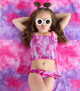 CANDY CLOUDS DREAM SMOCKED TWO PIECE SWIM SUIT from DREAM BIG LITTLE CO