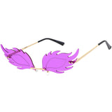 Aesthetically Elegant Fire Bevelled Masquerade Detail Flame Shaped Sunglasses D076 from zeroUV