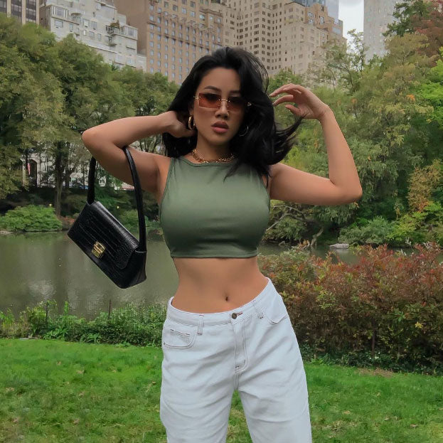 Luxe 90s Inspired Full Rimless Metal Accent Medium Square Sunglasses D108 from zeroUV