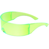Futuristic Retro Color Tinted Wrap Around Shield Sunglasses D175 from zeroUV