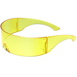 Futuristic Retro Color Tinted Wrap Around Shield Sunglasses D175 from zeroUV