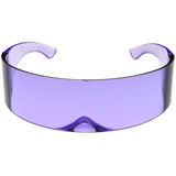 Futuristic Retro Color Tinted Wrap Around Shield Sunglasses D175 from zeroUV