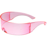 Futuristic Retro Color Tinted Wrap Around Shield Sunglasses D175 from zeroUV