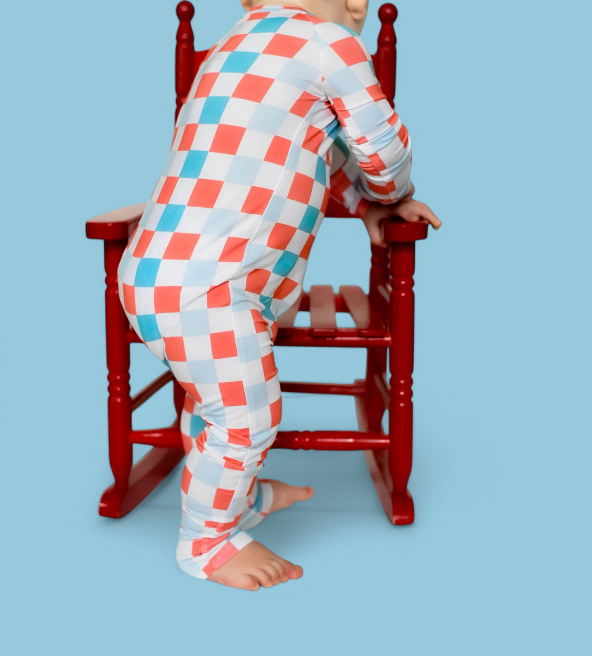 USA CHECKERS DREAM ROMPER from DREAM BIG LITTLE CO