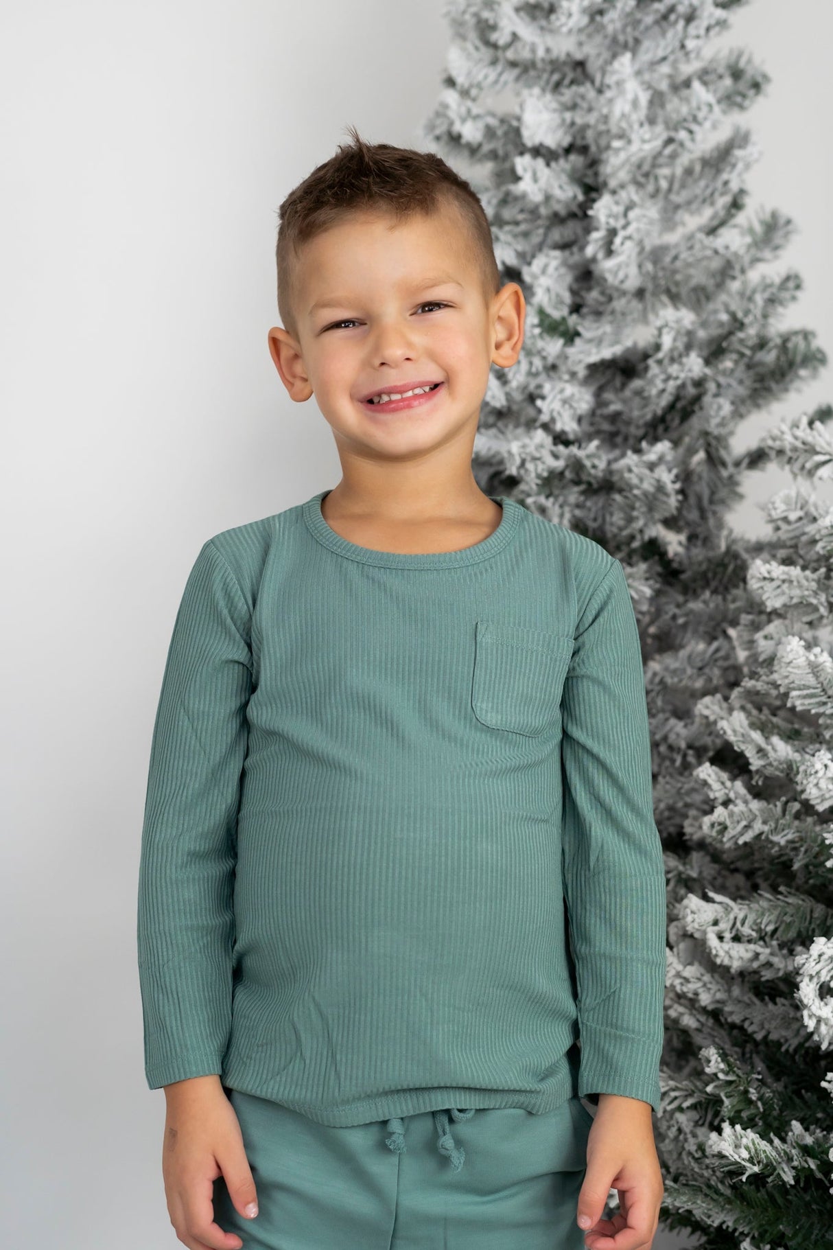 SAGE RIB DREAM POCKET TEE from DREAM BIG LITTLE CO