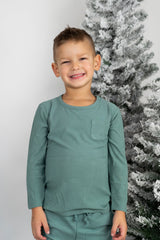 SAGE RIB DREAM POCKET TEE from DREAM BIG LITTLE CO