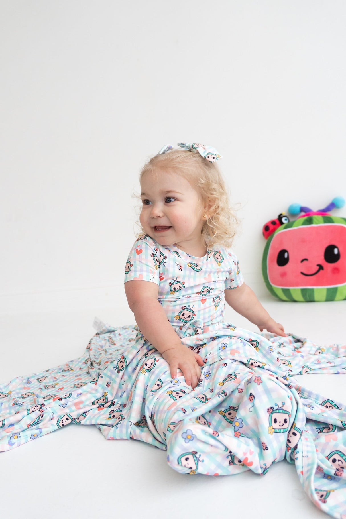 Dream Big Little Co x CoComelon SPRINGTIME MELON DREAM SHORT SET from DREAM BIG LITTLE CO