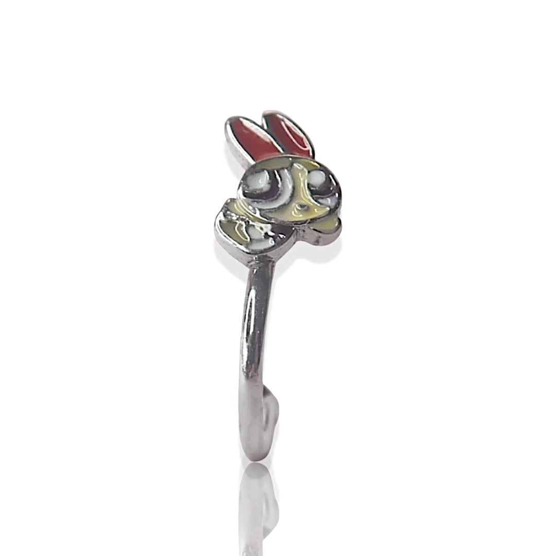Red Powerpuff Girl Clip-On Nose Ring from Popagloss