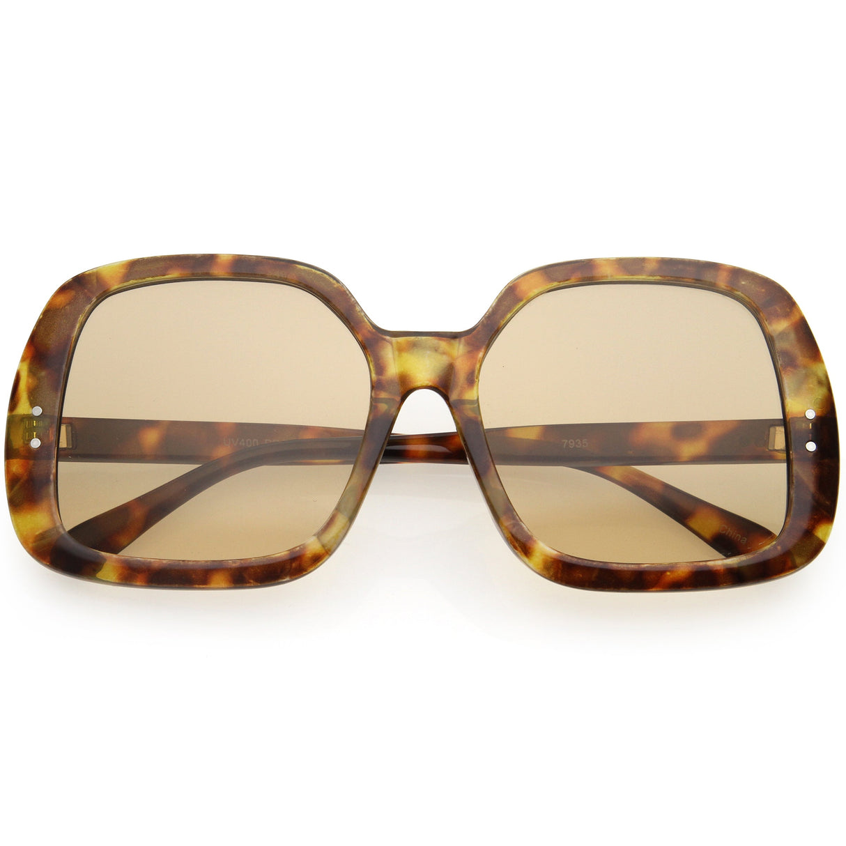 Glam Retro Fabulous Fashion Oversized Square Sunglasses D205 from zeroUV