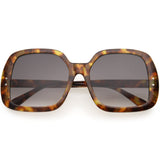 Glam Retro Fabulous Fashion Oversized Square Sunglasses D205 from zeroUV