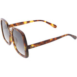 Glam Retro Fabulous Fashion Oversized Square Sunglasses D205 from zeroUV