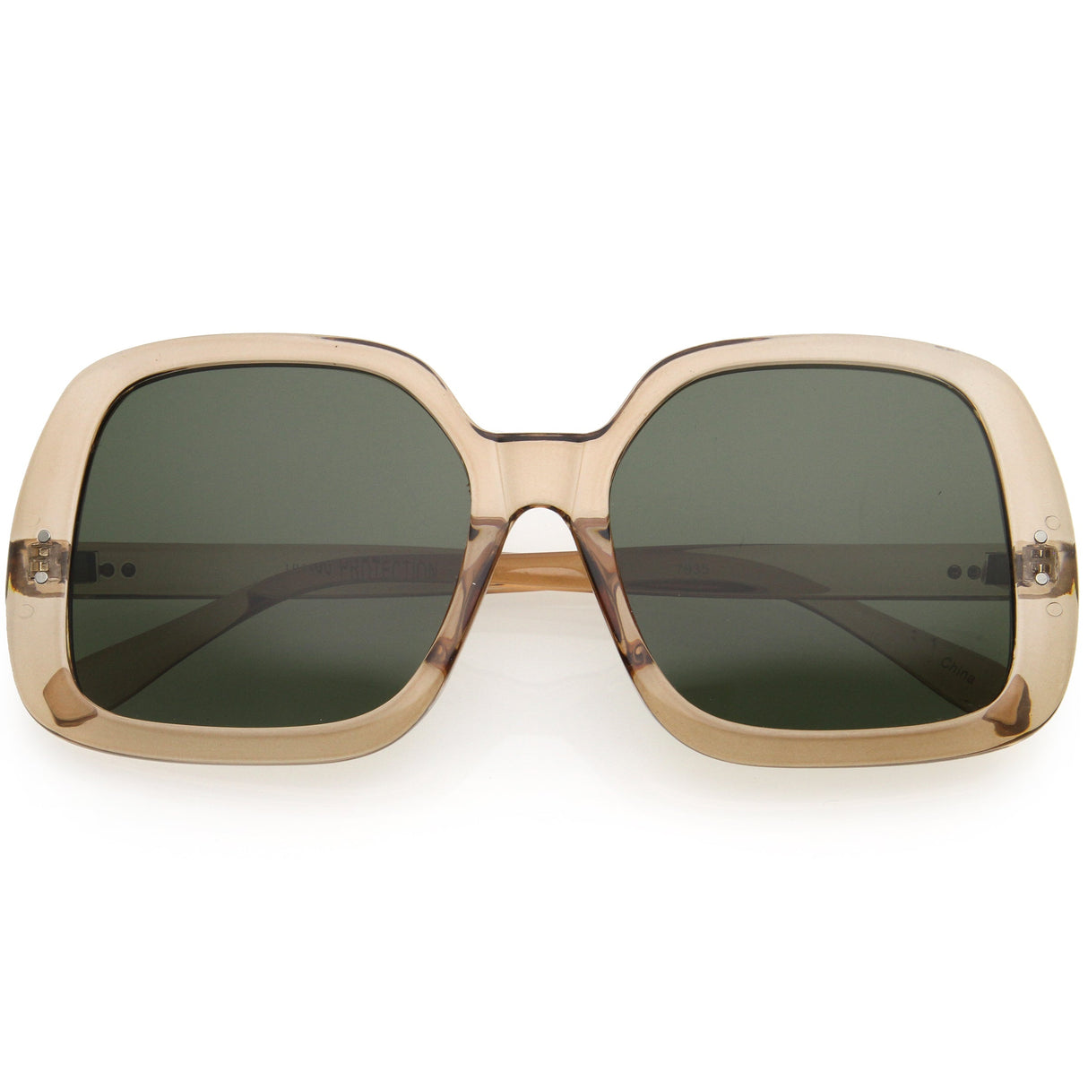 Glam Retro Fabulous Fashion Oversized Square Sunglasses D205 from zeroUV