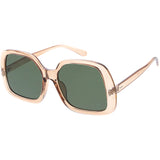 Glam Retro Fabulous Fashion Oversized Square Sunglasses D205 from zeroUV