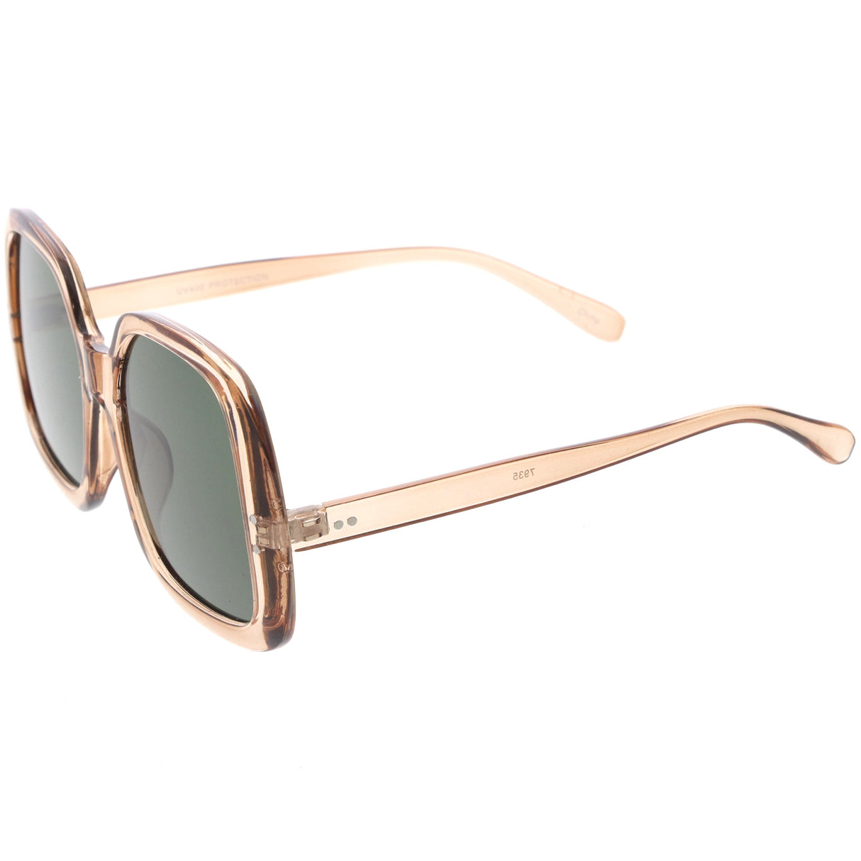 Glam Retro Fabulous Fashion Oversized Square Sunglasses D205 from zeroUV