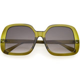 Glam Retro Fabulous Fashion Oversized Square Sunglasses D205 from zeroUV