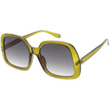 Glam Retro Fabulous Fashion Oversized Square Sunglasses D205 from zeroUV