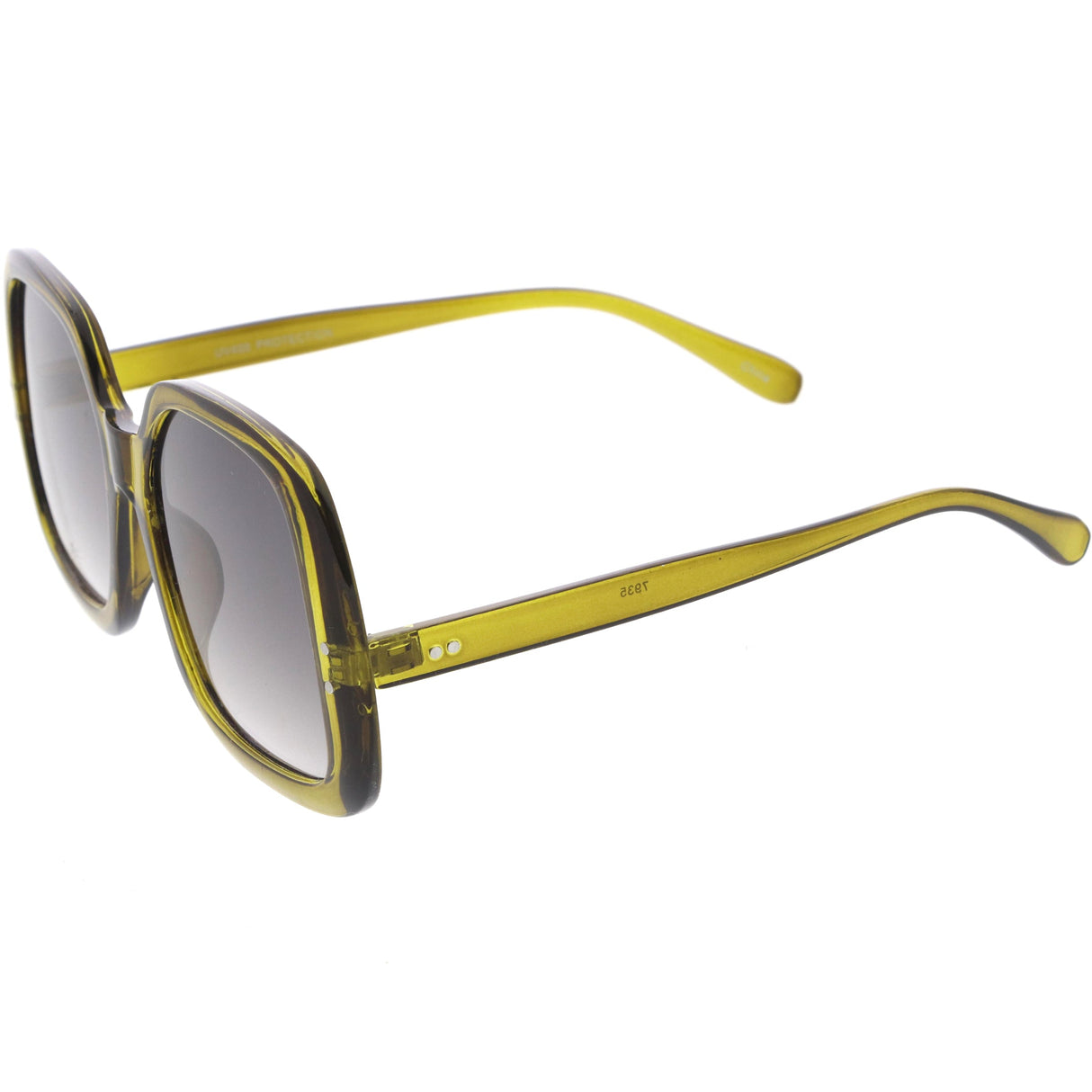 Glam Retro Fabulous Fashion Oversized Square Sunglasses D205 from zeroUV