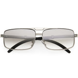 Classy Dapper Neutral Metal Crossbar Square Sunglasses D245 from zeroUV