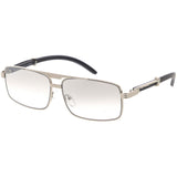 Classy Dapper Neutral Metal Crossbar Square Sunglasses D245 from zeroUV
