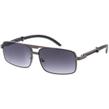 Classy Dapper Neutral Metal Crossbar Square Sunglasses D245 from zeroUV