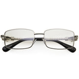 Bold Retro Jaguar Metal Plated Detail Square Sunglasses D247 from zeroUV