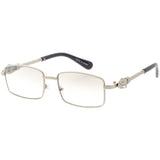 Bold Retro Jaguar Metal Plated Detail Square Sunglasses D247 from zeroUV