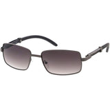Medium Dapper Sleek Metal Two-Tone Square Sunglasses D249 from zeroUV