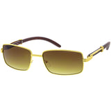 Medium Dapper Sleek Metal Two-Tone Square Sunglasses D249 from zeroUV