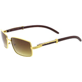 Medium Dapper Sleek Metal Two-Tone Square Sunglasses D249 from zeroUV