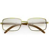 Medium Dapper Sleek Metal Two-Tone Square Sunglasses D249 from zeroUV