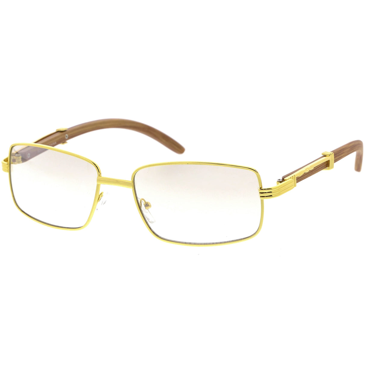 Medium Dapper Sleek Metal Two-Tone Square Sunglasses D249 from zeroUV