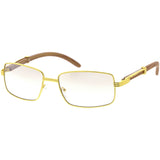 Medium Dapper Sleek Metal Two-Tone Square Sunglasses D249 from zeroUV