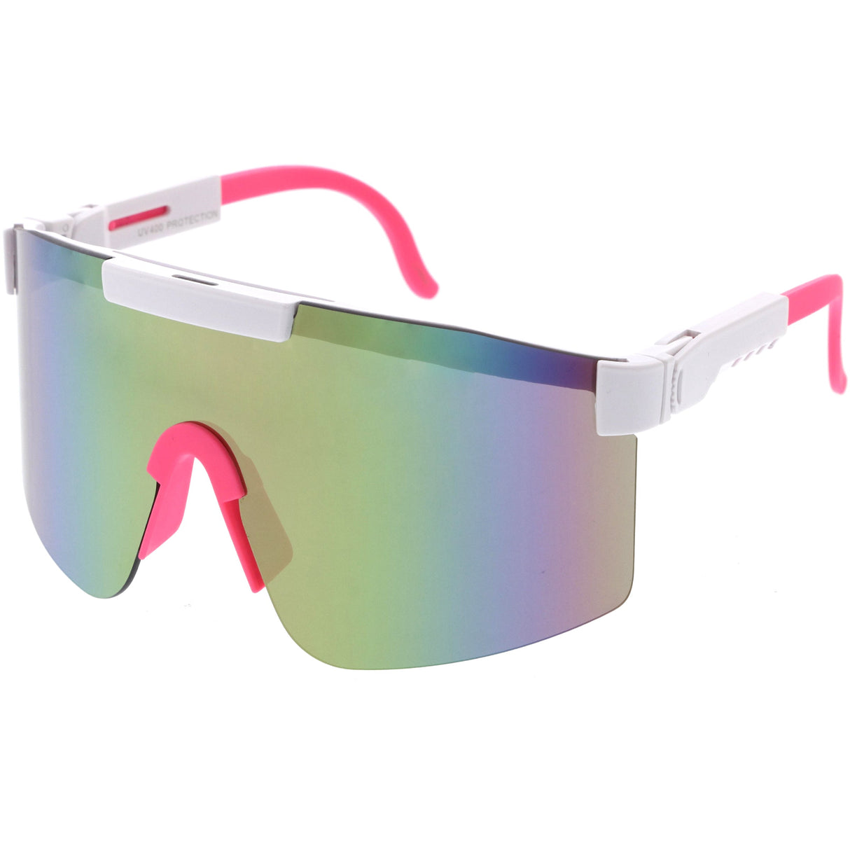 Adjustable Futuristic Side Panel Cyberpunk Monoblock Shield Sunglasses D266 from zeroUV