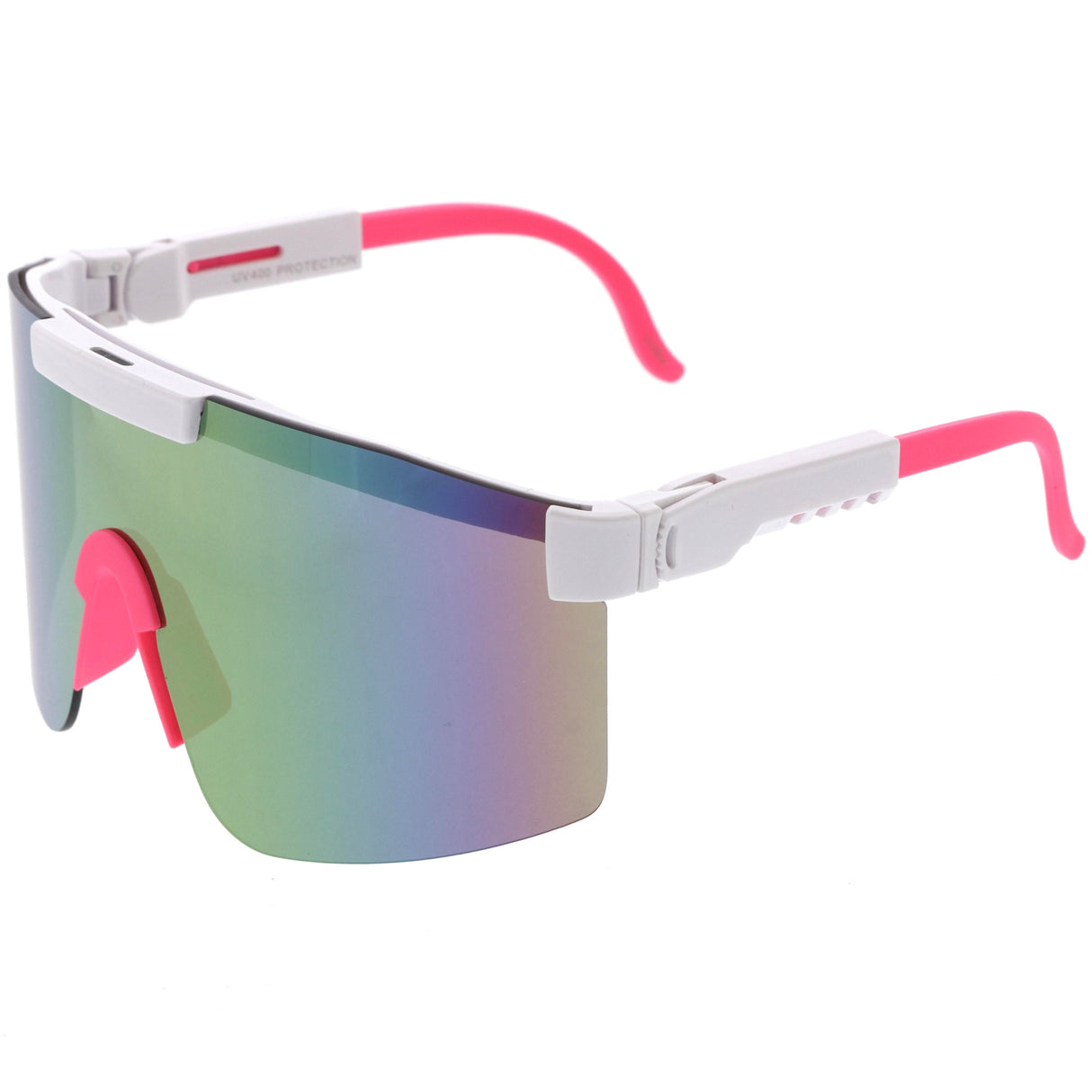 Adjustable Futuristic Side Panel Cyberpunk Monoblock Shield Sunglasses D266 from zeroUV