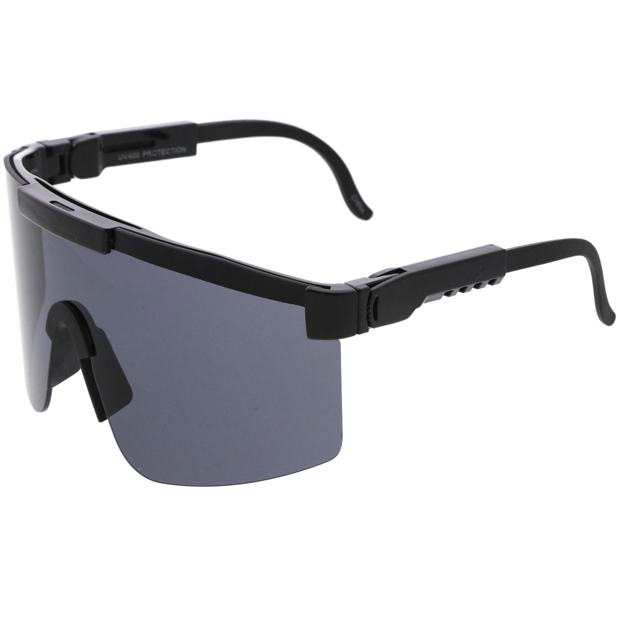 Adjustable Futuristic Side Panel Cyberpunk Monoblock Shield Sunglasses D266 from zeroUV
