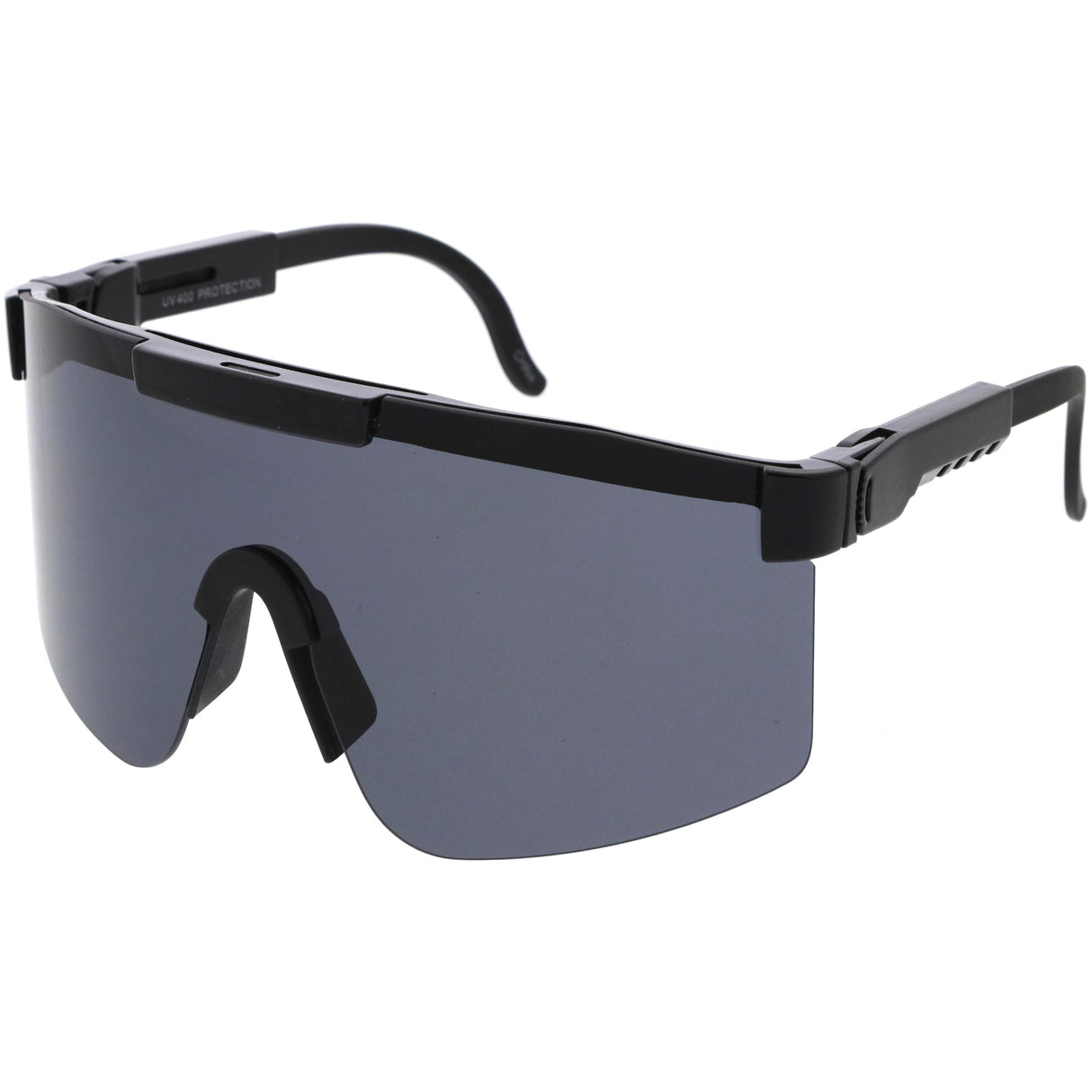 Adjustable Futuristic Side Panel Cyberpunk Monoblock Shield Sunglasses D266 from zeroUV
