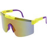 Adjustable Futuristic Side Panel Cyberpunk Monoblock Shield Sunglasses D266 from zeroUV