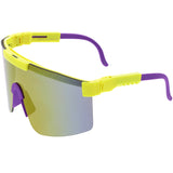 Adjustable Futuristic Side Panel Cyberpunk Monoblock Shield Sunglasses D266 from zeroUV