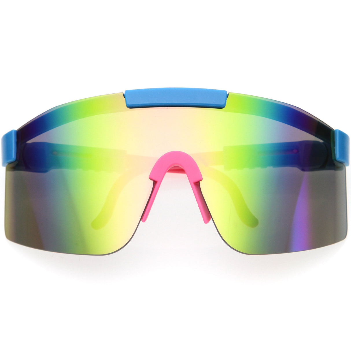 Adjustable Futuristic Side Panel Cyberpunk Monoblock Shield Sunglasses D266 from zeroUV