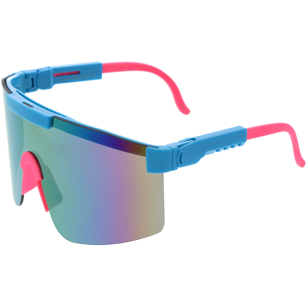 Adjustable Futuristic Side Panel Cyberpunk Monoblock Shield Sunglasses D266 from zeroUV