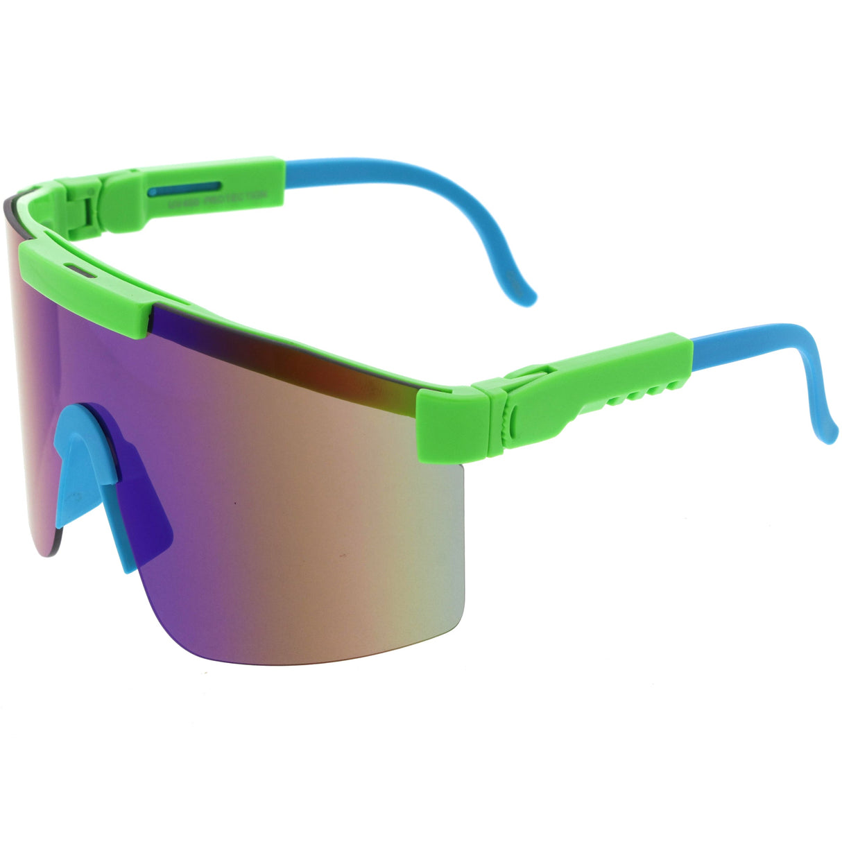 Adjustable Futuristic Side Panel Cyberpunk Monoblock Shield Sunglasses D266 from zeroUV