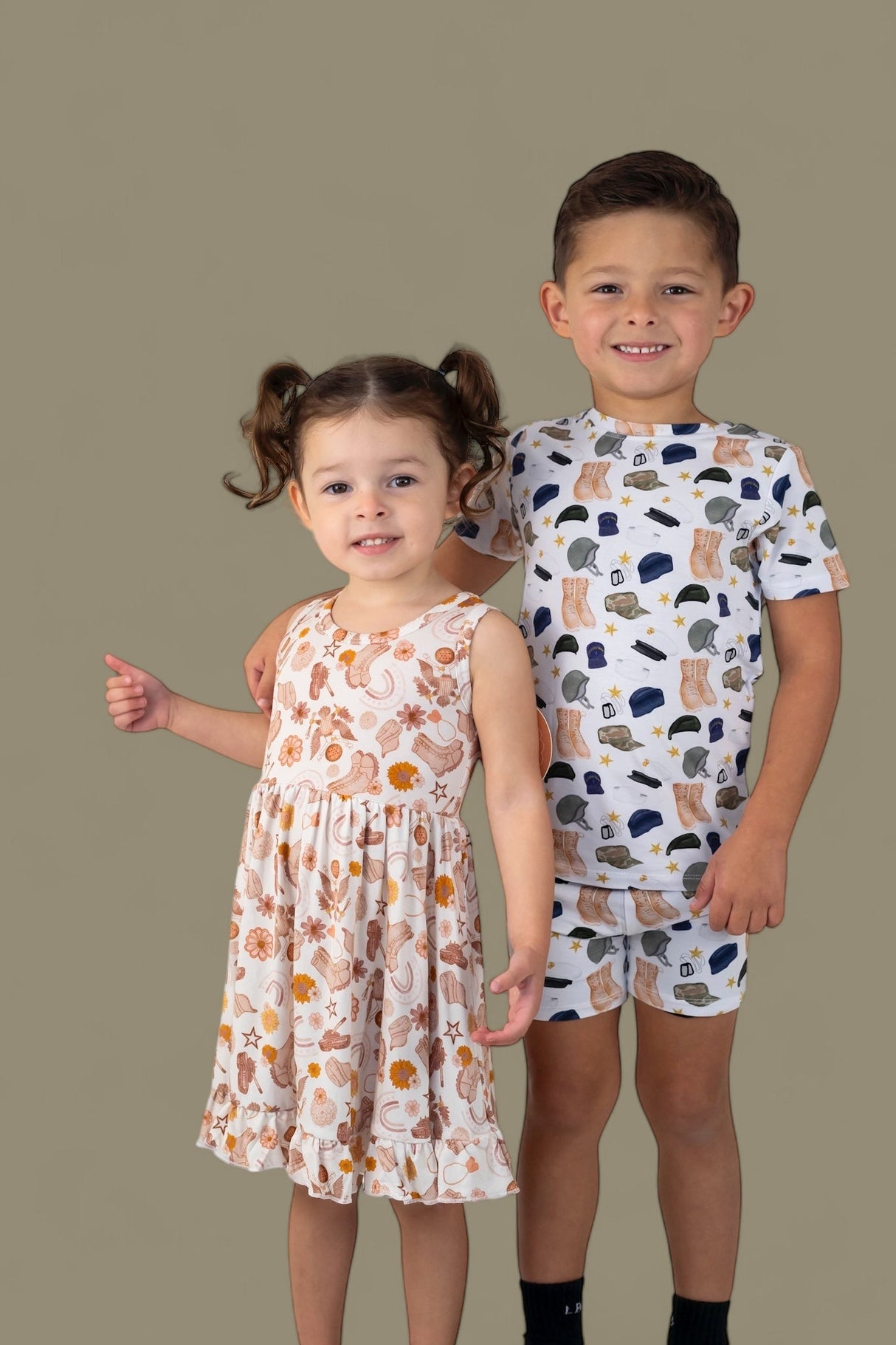 FLOWERS AND BOOTS DREAM TANK RUFFLE DRESS from DREAM BIG LITTLE CO