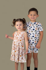 FLOWERS AND BOOTS DREAM TANK RUFFLE DRESS from DREAM BIG LITTLE CO