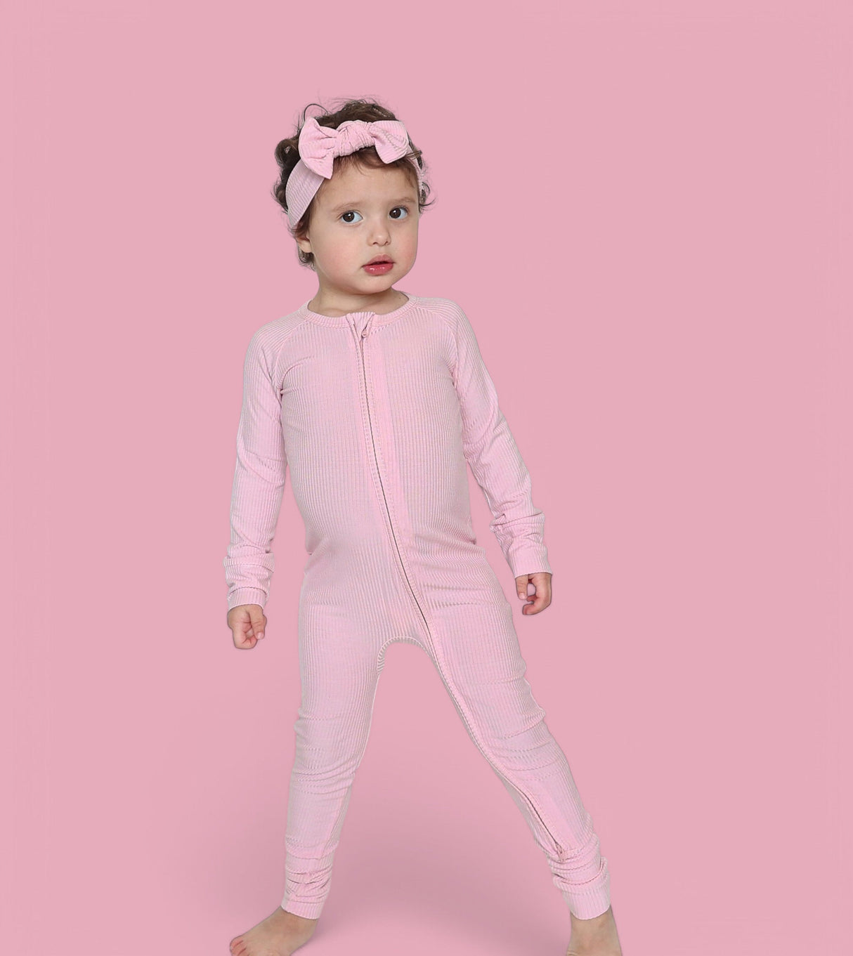 PINK ROSE RIB DREAM ROMPER from DREAM BIG LITTLE CO