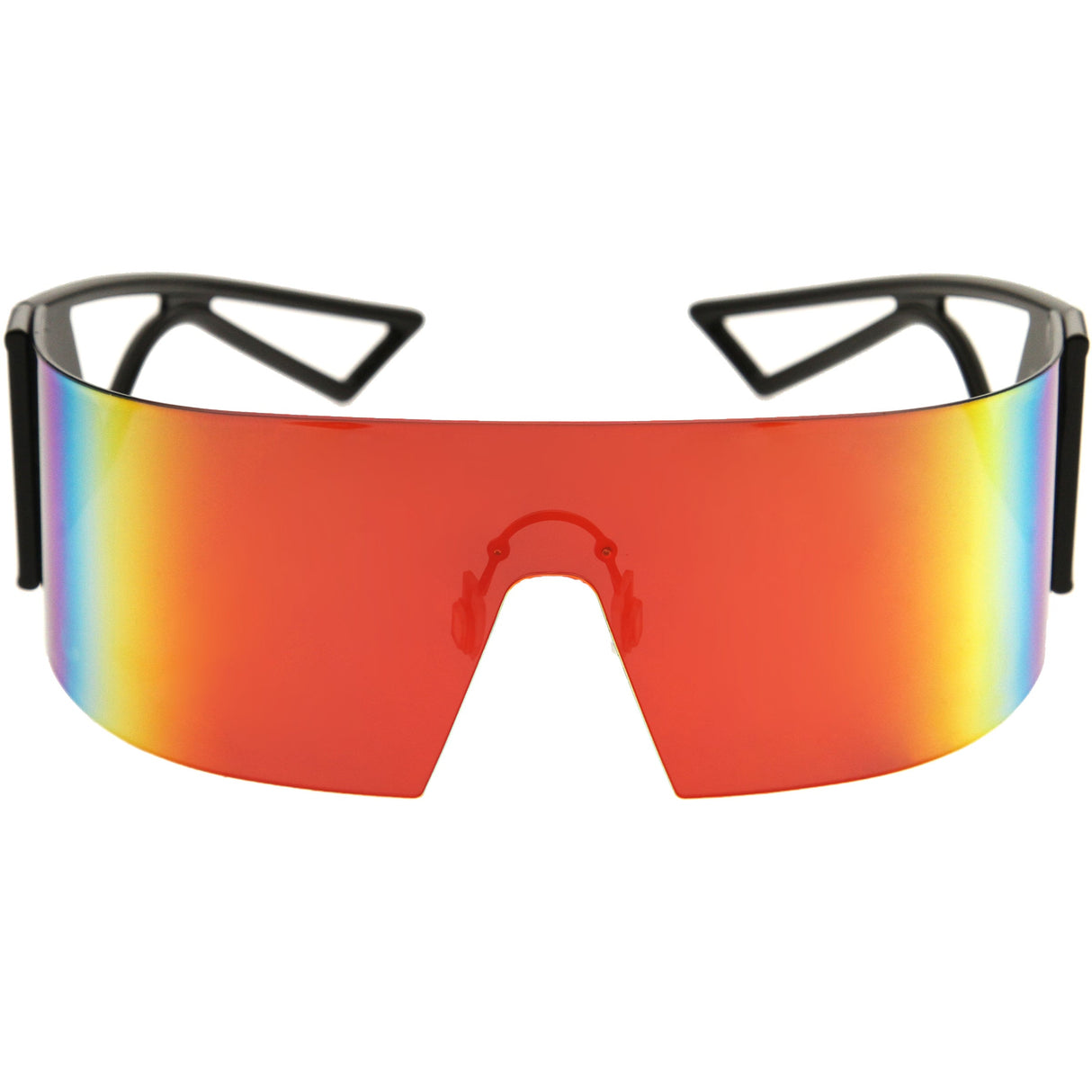 Retro 80s Wrap Around One Piece Futuristic Sunglasses D305 from zeroUV