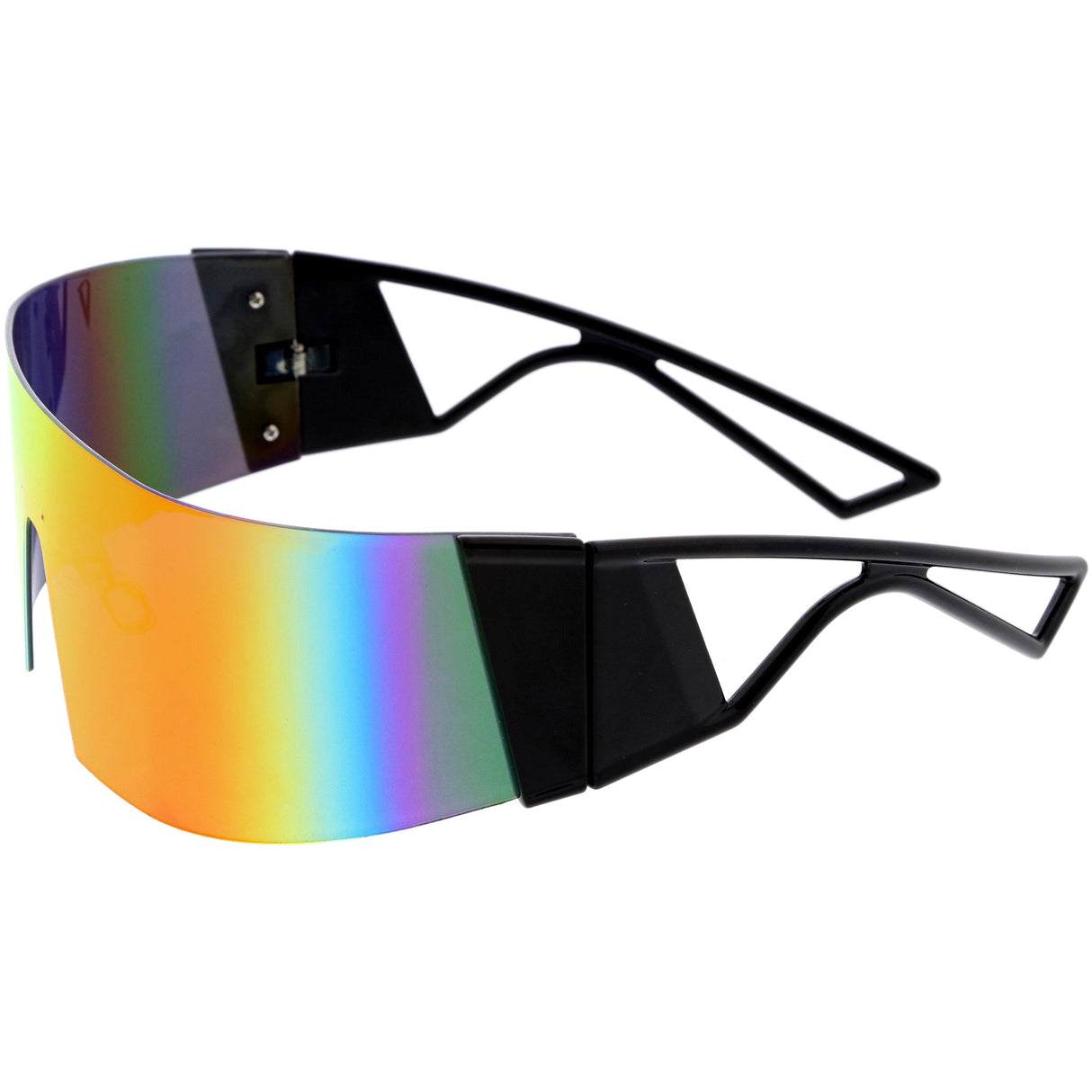 Retro 80s Wrap Around One Piece Futuristic Sunglasses D305 from zeroUV