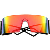 Retro 80s Wrap Around One Piece Futuristic Sunglasses D305 from zeroUV
