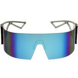 Retro 80s Wrap Around One Piece Futuristic Sunglasses D305 from zeroUV